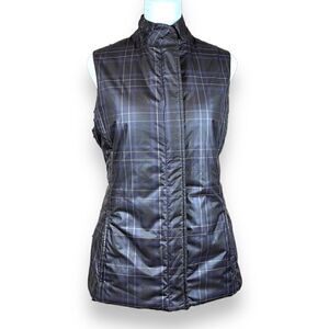 Banana Republic Full Zip‎ Puffer Vest Jacket Womens Medium M Plaid
